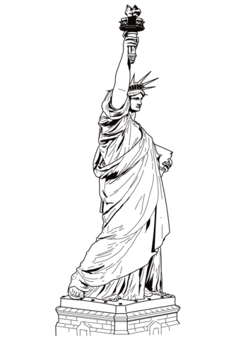 Statue Of Liberty Coloring Page